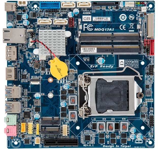 Gigabyte выпустила материнскую плату MDQ17AI формата Thin Mini-ITX для монтажа во встраиваемые устройства